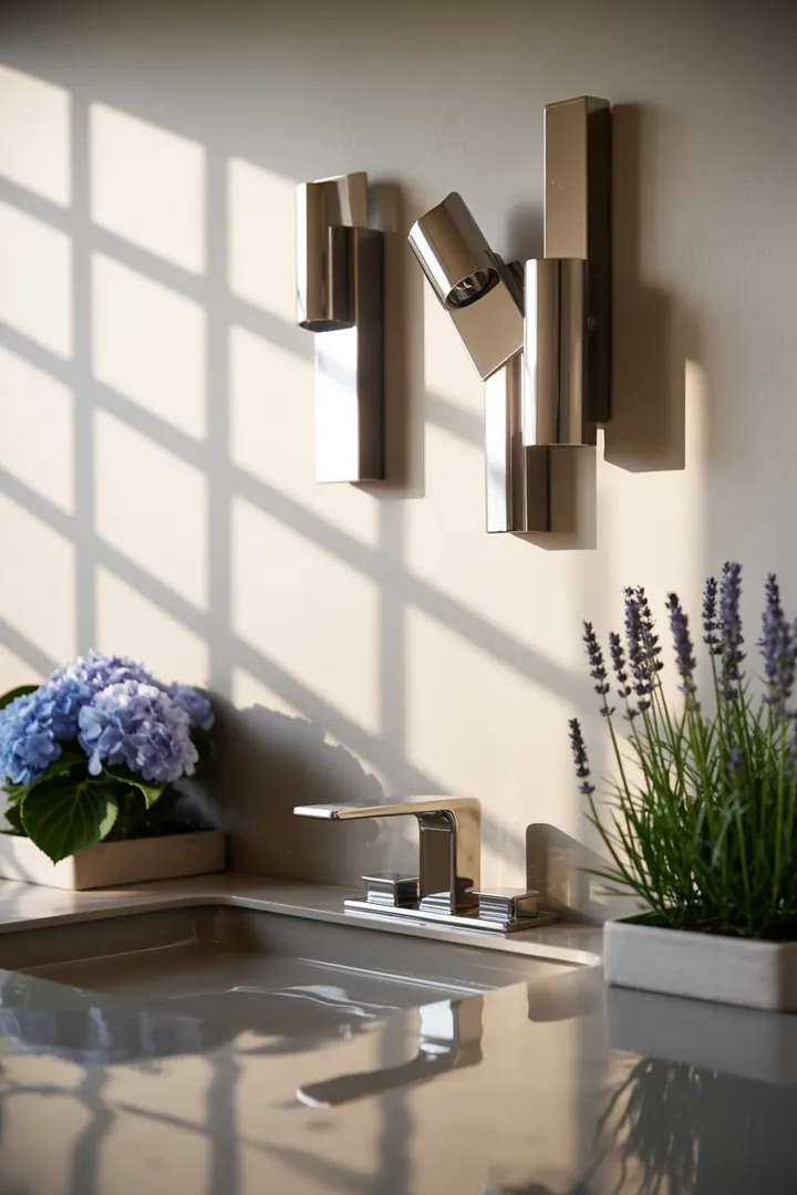 Ein stilvoll eingerichteter Raum mit modernen Elementen, der kreative Ideen für die Gestaltung eines Badezimmers bietet.