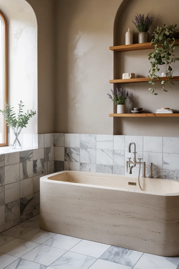 Elegante Badezimmerumgebung mit stilvollen Elementen und durchdachter Ausstattung, die Komfort und Funktionalität vereint. Ideal für moderne Wohnräume.