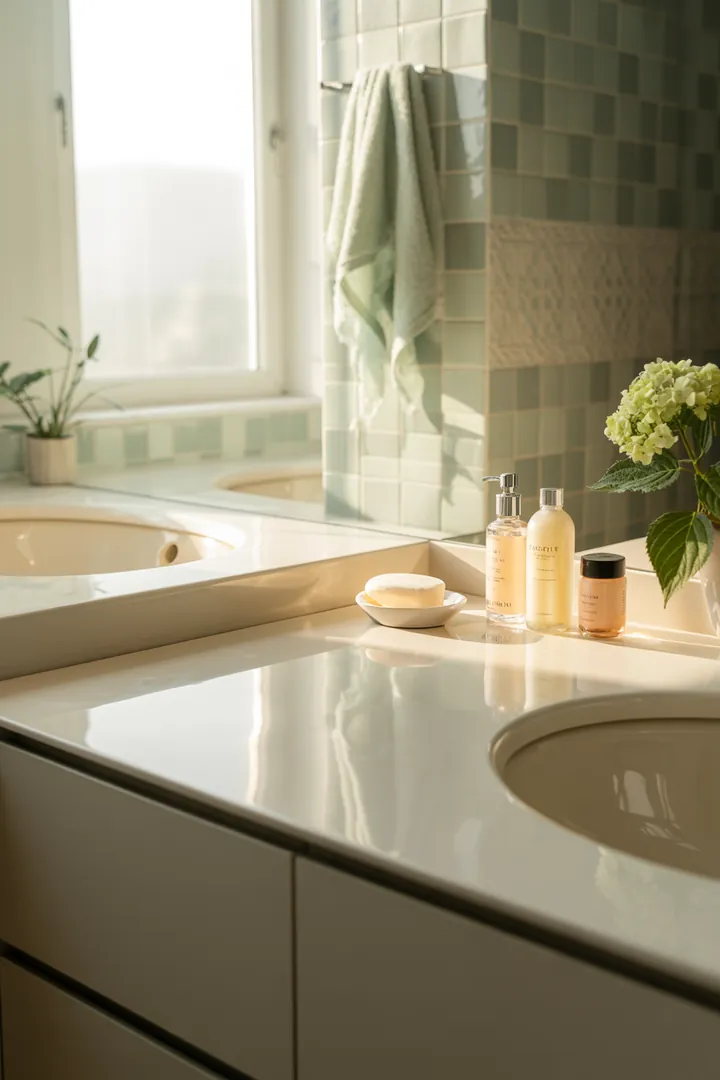 Ein stilvoller, moderner Schrank für das Badezimmer, der eleganten Stauraum bietet und funktionales Design mit ansprechender Ästhetik kombiniert. Ideal für eine praktische und schicke Raumgestaltung.