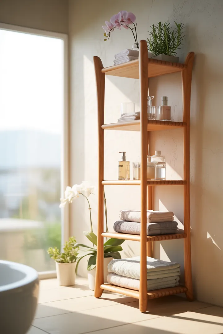 Ein stilvolles Möbelstück für das Badezimmer, das eleganten Stauraum bietet und perfekt zur Einrichtung passt. Ideal für die Aufbewahrung von Pflegeprodukten und Handtüchern.