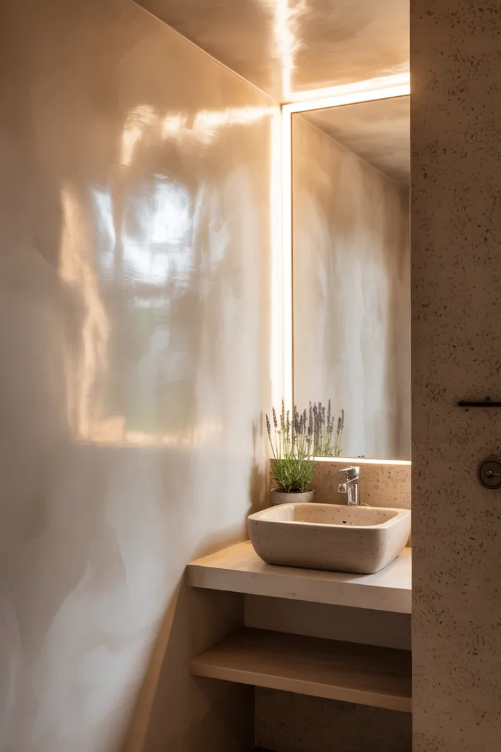 Kreative Gestaltungsideen für kompakte Sanitärräume, die Helligkeit und Raumgefühl fördern, durch geschickte Farbwahl und funktionale Möbel.