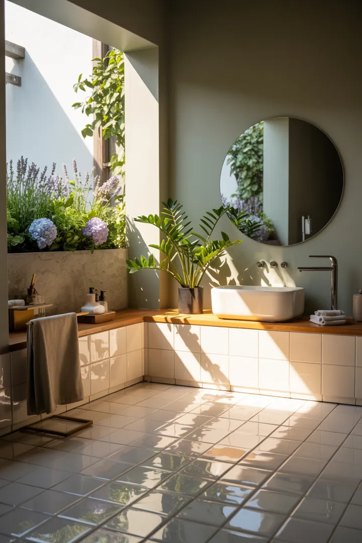 Kreative Umgestaltung eines kompakten Raums mit cleveren Möbeln und natürlichen Farben, um eine einladende Atmosphäre zu schaffen und den Raum optisch zu vergrößern.