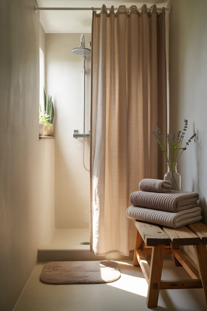 Ein stilvolles und funktionales kleines Bad mit modernen Möbeln, hellen Farben und cleveren Gestaltungsideen, die den Raum größer und einladender wirken lassen.