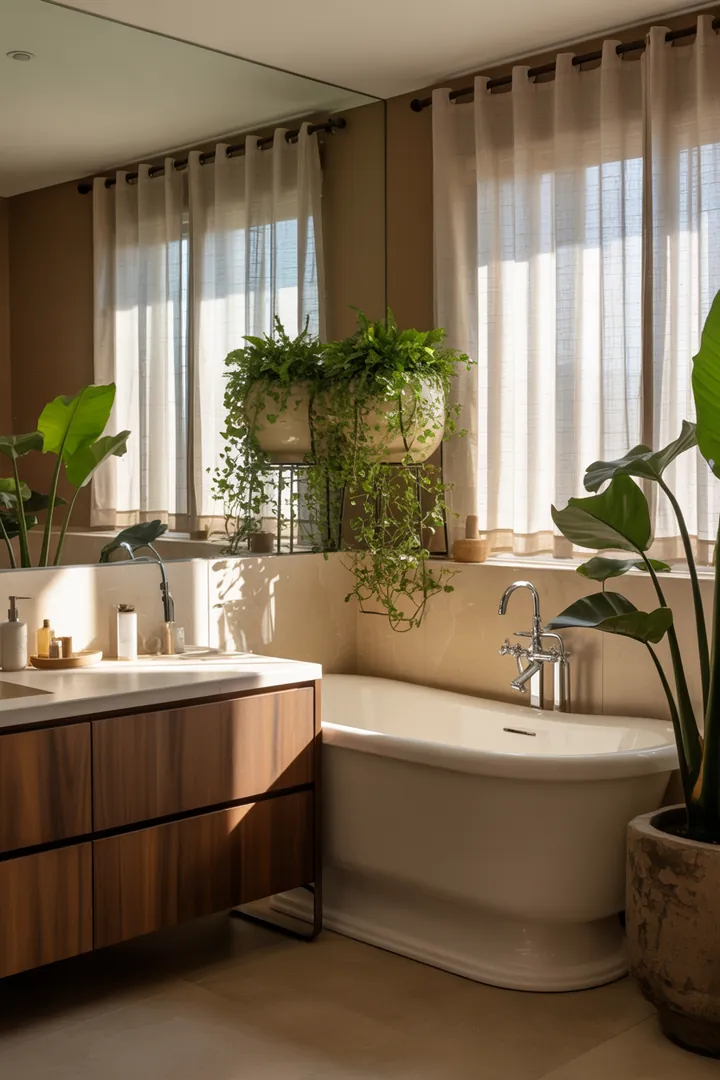 Eine stilvolle Umgestaltung eines kompakten Raums mit modernen Möbeln, hellen Farben und cleveren Design-Ideen, die den Raum größer und einladender erscheinen lassen.