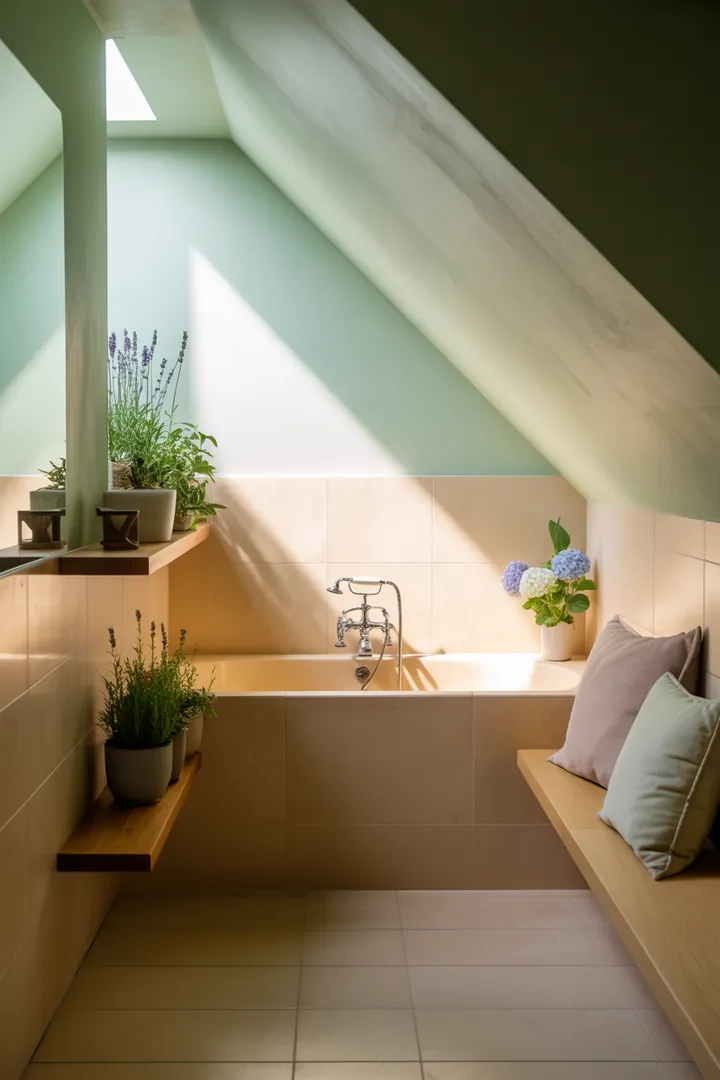 Kreative Gestaltungsideen für kompakte Sanitärräume mit hellen Farben, funktionalen Möbeln und cleveren Ablagen, um einladende und geräumige Atmosphäre zu schaffen.