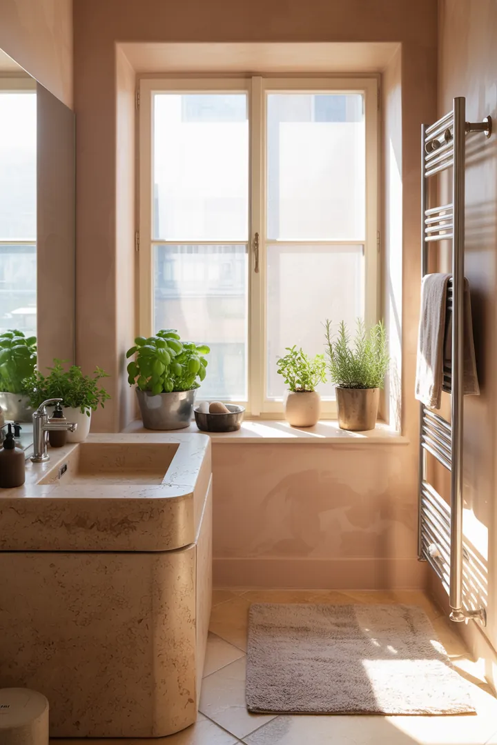 Komfortable und stilvolle Gestaltung eines kompakten Raums mit cleveren Möbeln und ansprechenden Farben, die einladende Atmosphäre schaffen.