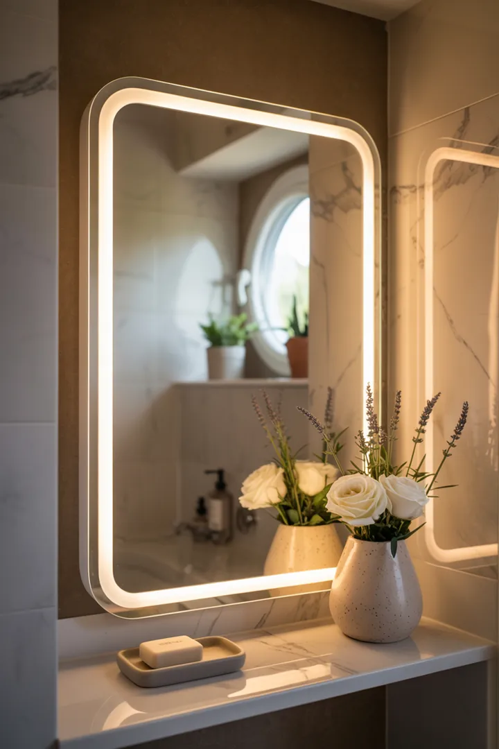 Ein stilvoll gestalteter Raum mit cleveren Lösungen zur optimalen Nutzung des begrenzten Platzes, inspiriert von natürlichen Farbtönen und modernen Möbeln. Ideal für eine ansprechende Umgestaltung.