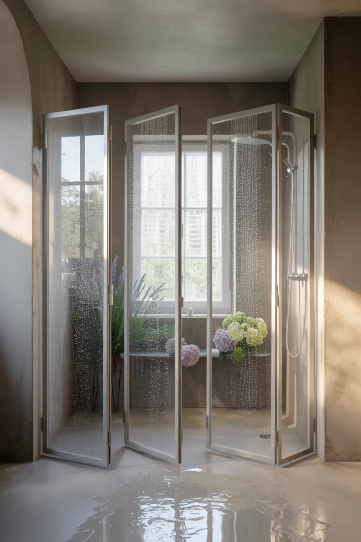 Ein stilvolles, kompaktes Bad mit eleganten Fliesen, funktionalen Möbeln und zeitgemäßer Beleuchtung, ideal für moderne kleine Badezimmer.