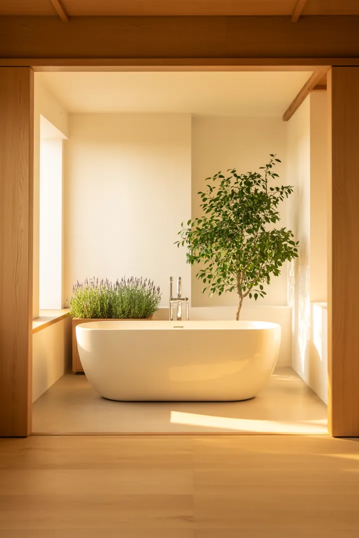 Helles und modernes Raumkonzept für ein kompaktes Bad mit cleveren Möbeln und inspirierenden Farben, die die Fläche optimieren und eine einladende Atmosphäre schaffen.