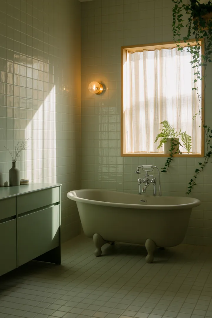 Kreative Gestaltungsideen für ein kompaktes Badezimmer mit hellen Farben, platzsparenden Möbeln und funktionalem Design, um den Raum geräumiger wirken zu lassen.