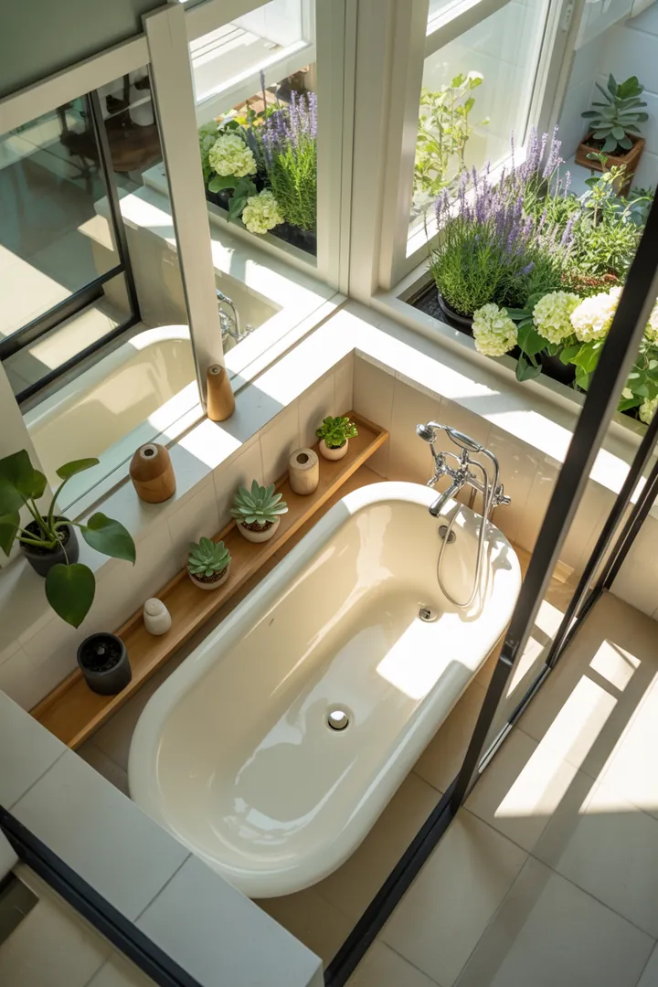 Helles und funktionales Raumkonzept für ein kompaktes Badezimmer, das durch clevere Gestaltung und natürliche Farbtöne eine einladende Atmosphäre schafft.