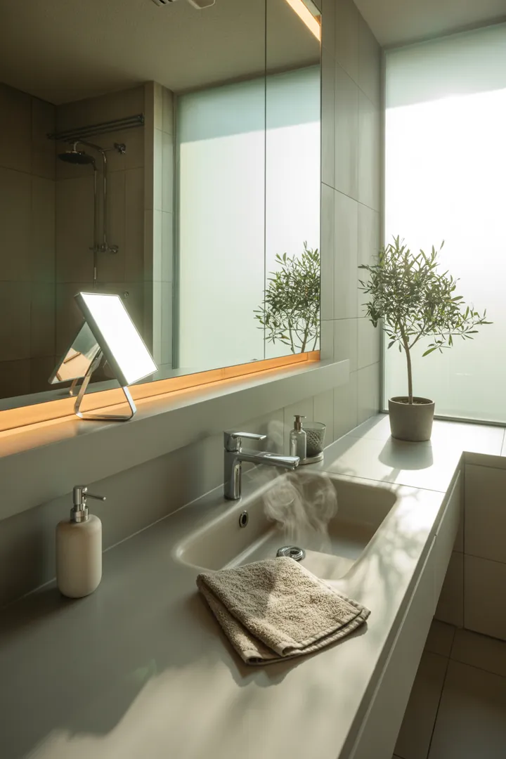 Ein stilvoll gestalteter Raum mit cleveren Lösungen, um den Platz optimal zu nutzen und ein Gefühl von Weite zu schaffen. Inspirierende Farbpaletten und moderne Möbelstücke für eine harmonische Atmosphäre.