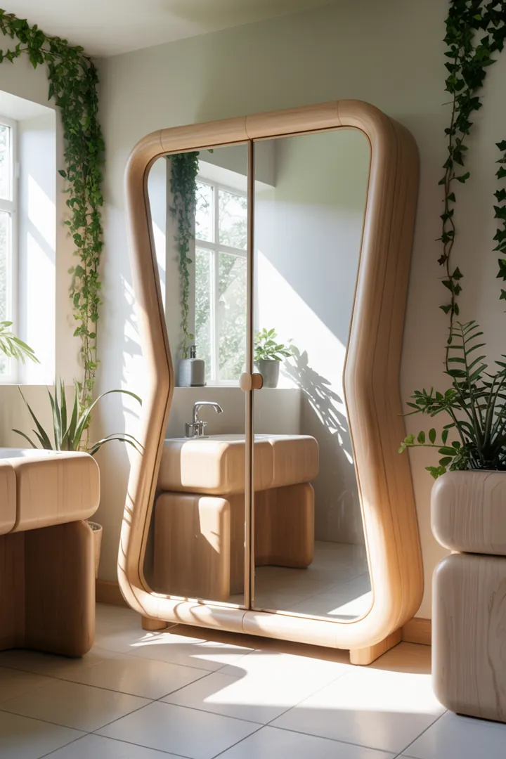 Helles, modernes Raumkonzept für ein kompaktes Bad mit cleveren Aufbewahrungslösungen, eleganten Möbeln und inspirierenden Farbnuancen für eine geräumige Wirkung.