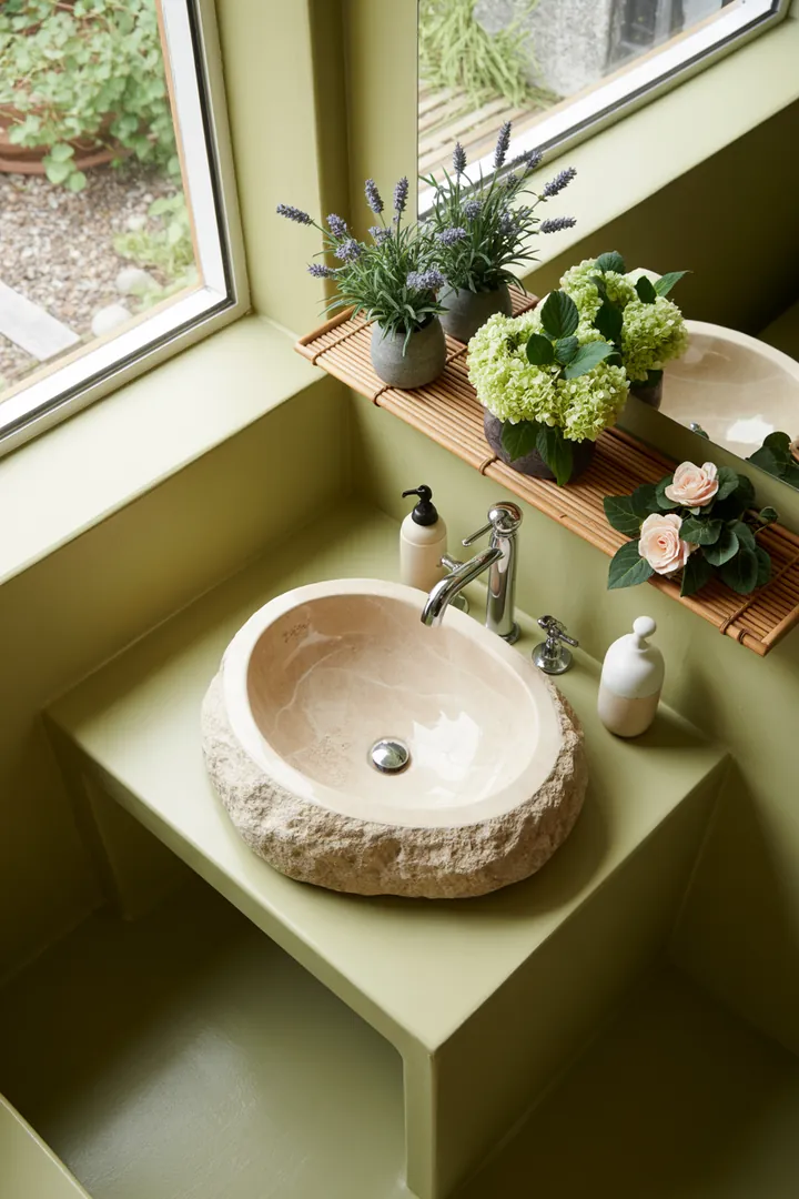 Kreative Gestaltung eines kompakten Raumes mit modernen Möbeln und hellen Farben, die den Eindruck von Geräumigkeit vermitteln. Inspirierende Ideen für die Umgestaltung eines kleinen Badezimmers.