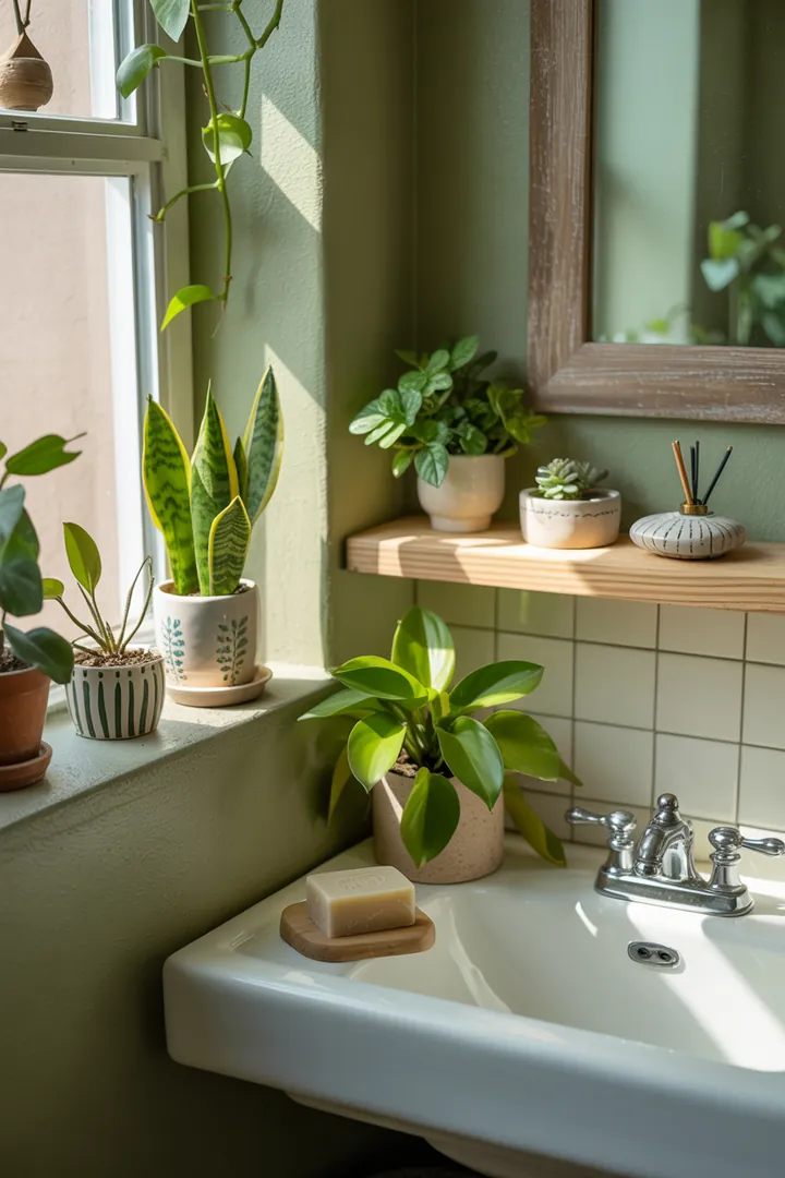 Ein stilvoll gestalteter Raum mit modernen Elementen, der cleveren Stauraum nutzt und einladende Farbtöne kombiniert, um eine luftige Atmosphäre zu schaffen.