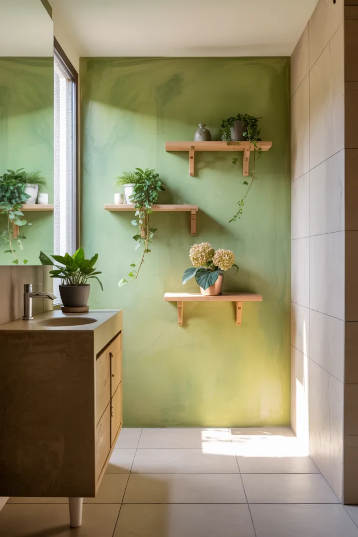 Ein stilvoll gestalteter Raum mit cleveren Lösungen für begrenzten Platz, der Helligkeit und Funktionalität kombiniert, um eine einladende Atmosphäre zu schaffen.