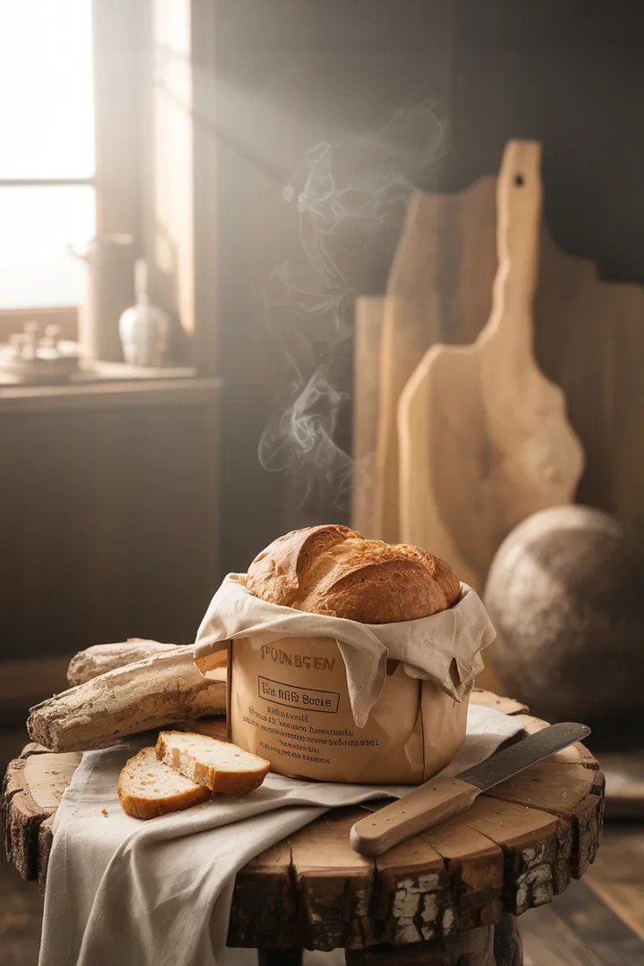 Eine praktische Lösung zur Aufbewahrung von Lebensmitteln, die Haltbarkeit verlängert: Gefrierbeutel, Brotbox und beschriftete Etiketten für die Ordnung im Kühlschrank.