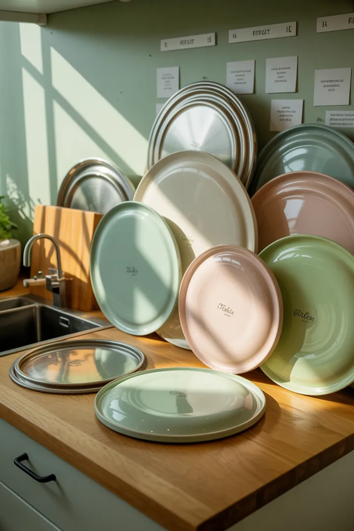 Praktische Aufbewahrungslösung mit einem cleveren Deckelhalter, der Ordnung in stapelbaren Dosen schafft, ideal für Schubladeneinsätze und gekennzeichnete Inhalte.