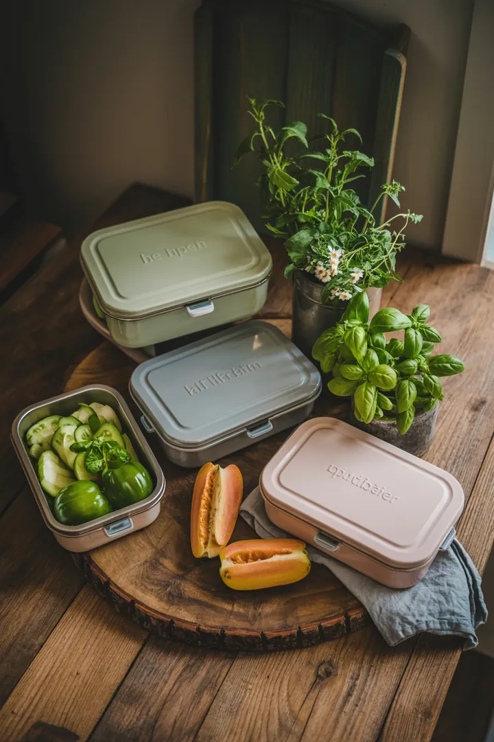 Bunte und praktische Behälter für die Essensvorbereitung, ideal für unterwegs und um Lebensmittel frisch zu halten, perfekt für gesunde Mahlzeiten.