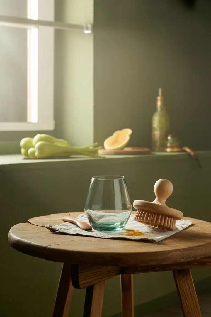 Eine vielfältige Auswahl an Reinigungswerkzeugen, darunter Spülbürsten, eine Dosenbürste und Mikrofasertücher, ergänzt von praktischen Ersatzdeckeln für optimale Sauberkeit.