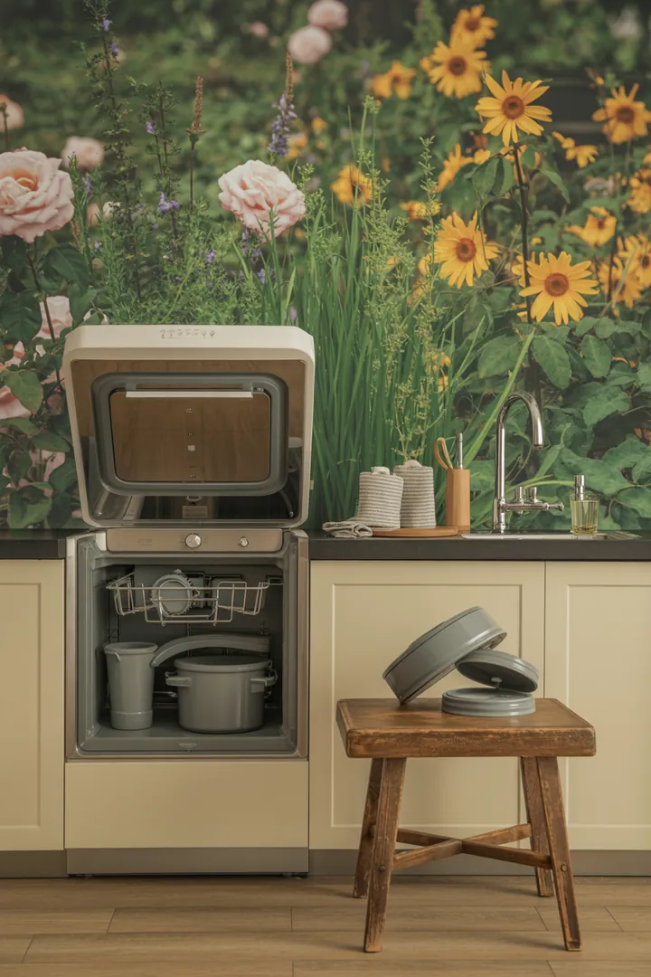 Effektive Reinigungsutensilien, darunter Spülbürsten und eine Dosenbürste, ergänzt durch Mikrofasertücher und passende Ersatzdeckel für strahlenden Glanz.