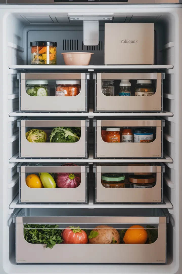 Praktische und vielseitige Aufbewahrungslösungen für Lebensmittel, ideal für die Organisation im Kühlschrank und für unterwegs.