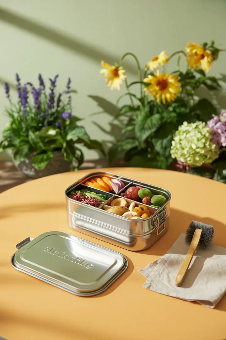 Bild zeigt innovative, auslaufsichere Behälter mit Silikondeckeln und Ersatzdichtungen – ideal für die Fehlersuche in der Aufbewahrung von Lebensmitteln und perfekten Lunchbox-Lösungen.