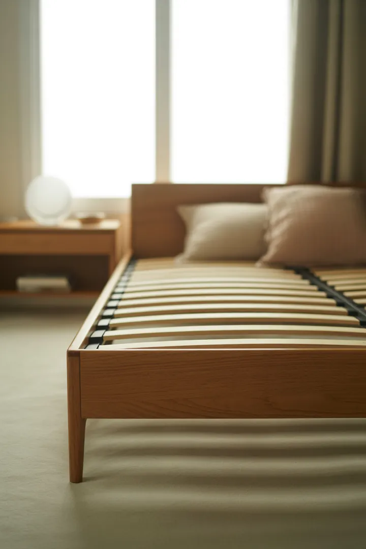 Stabiles Bettgestell als Basis für Lattenrost und Matratze, passend zu Raummaß, Einstiegshöhe und gewünschtem Stauraum.