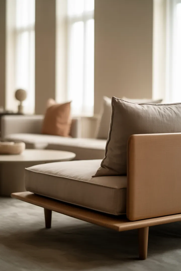 Daybed als Tagesbett, das Sitzen und Schlafen kombiniert und in kleinen Räumen eine leichte, multifunktionale Lösung bietet.