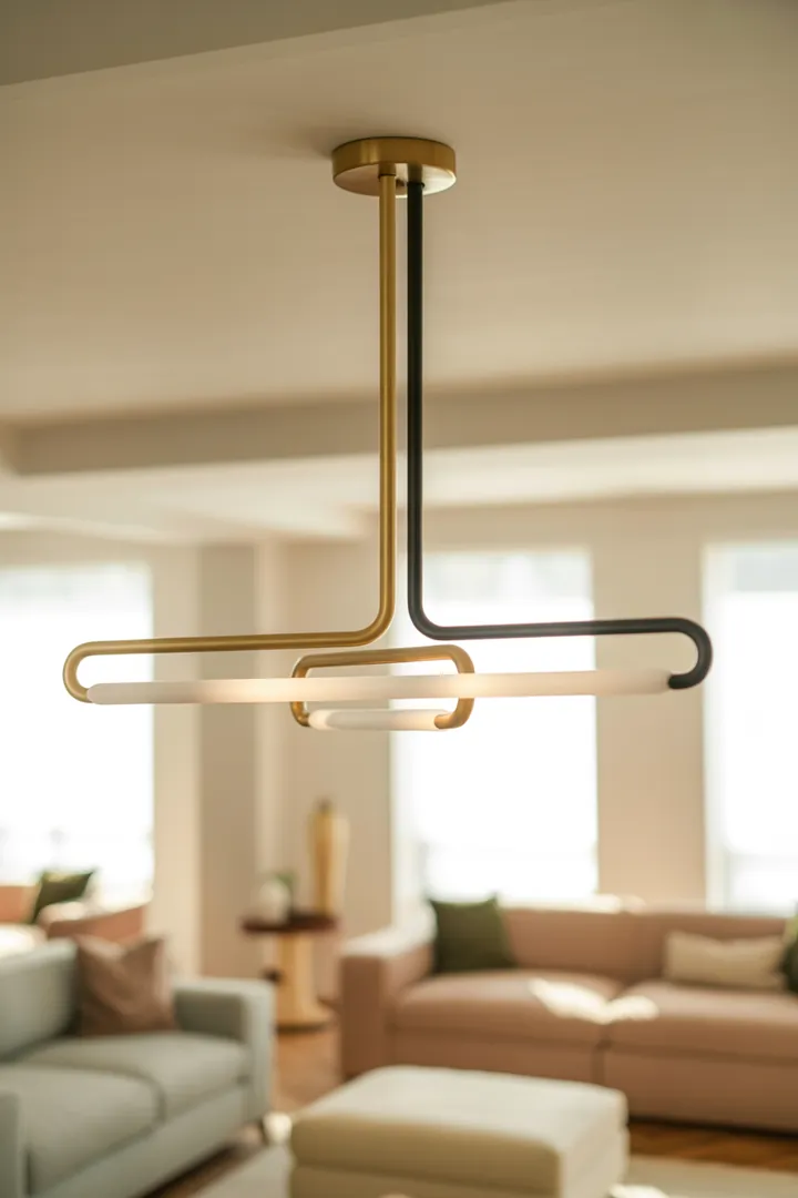 Deckenleuchte als Grundbeleuchtung für gleichmäßiges, blendarmes Licht im Wohnraum, idealerweise dimmbar für flexible Stimmung.