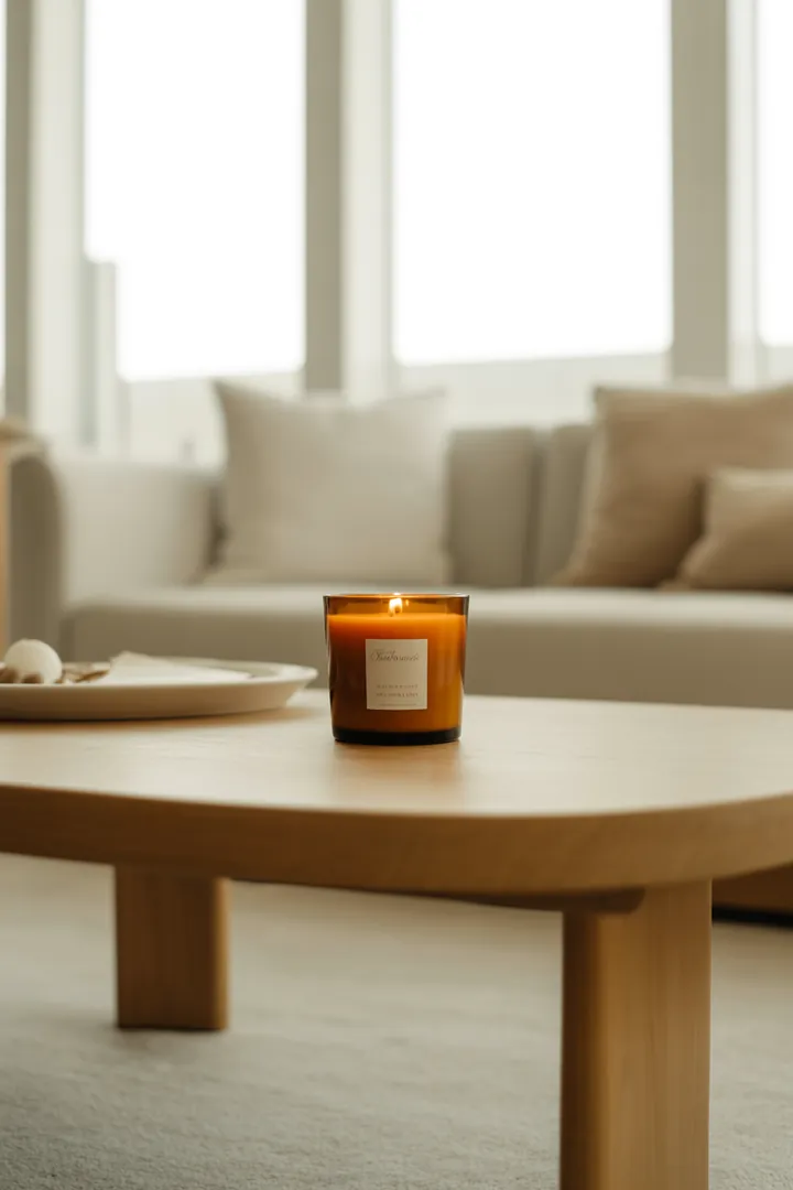 Duftkerze als Kombination aus warmem Licht und Duft, nur sinnvoll bei sicherem Stand und ausreichend Abstand, damit es gemütlich bleibt statt riskant.