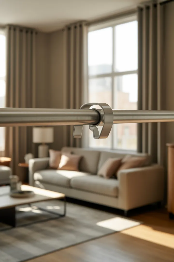 Gardinenstange als Träger für Vorhänge, wichtig sind Traglast, passende Länge und eine Montage, die zur Wand und Mietwohnung passt.