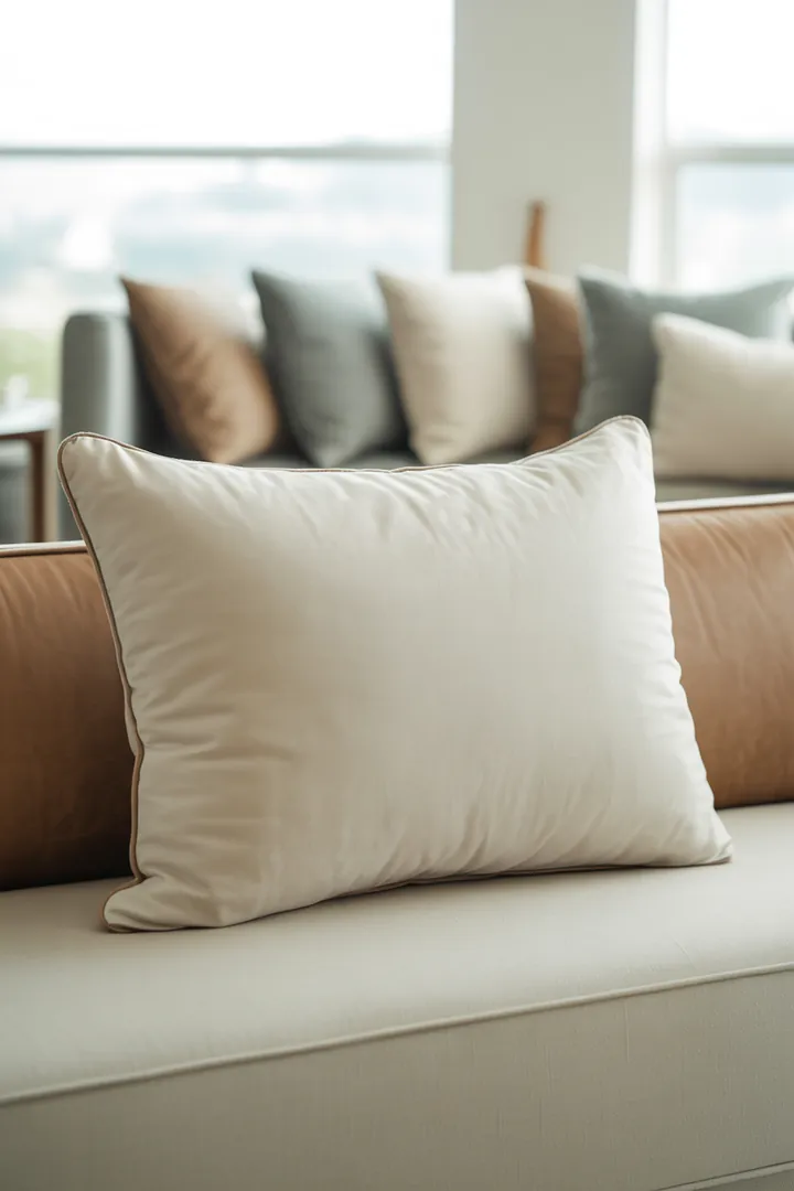 Kissenfüllung als Basis für Form und Komfort, ideal leicht größer als die Hülle und mit Material, das sich gut aufschütteln und pflegen lässt.