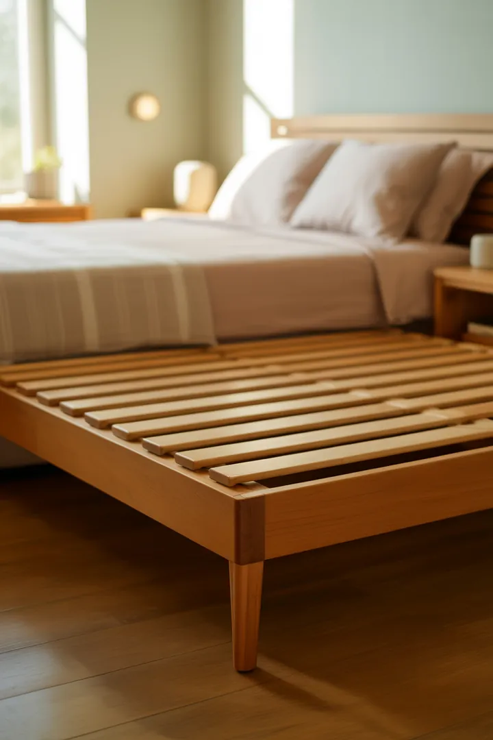 Lattenrost als Unterbau für Matratze, wichtig für Belüftung, Stabilität und passende Maße zum Bettgestell.