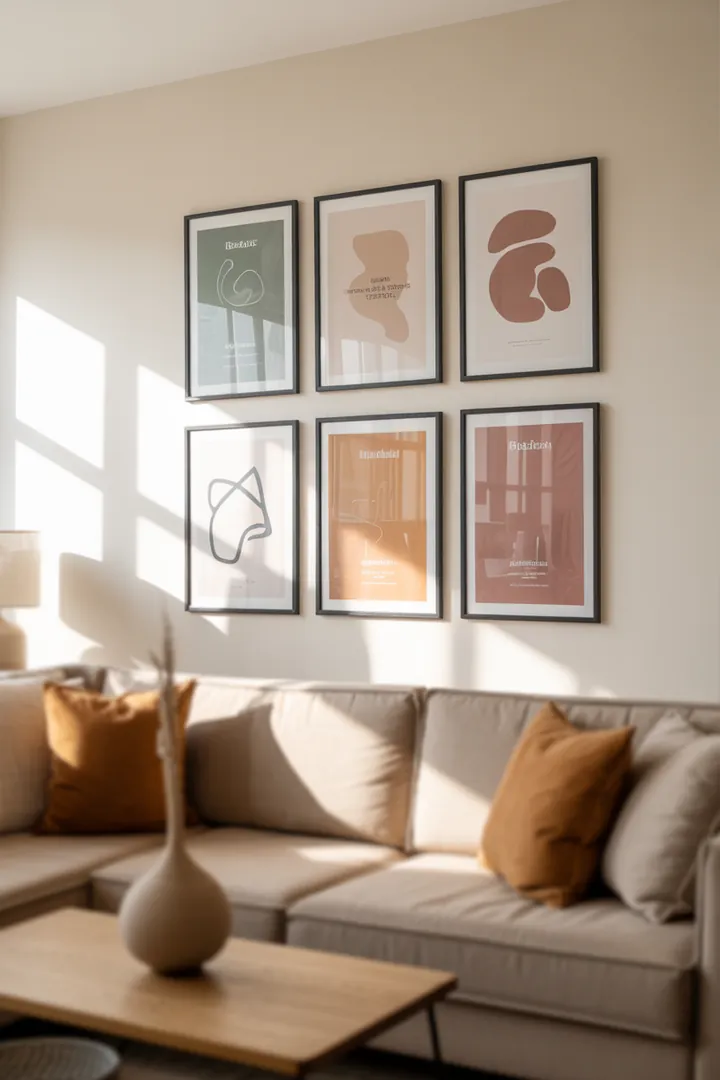 Poster-Set als schneller Wandakzent, der mit abgestimmter Farbwelt und passender Größe eine klare Stimmung schafft, ohne großen Aufwand.