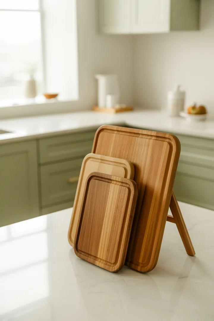 Schneidebrett-Set als Hygiene- und Ordnungshelfer, mit rutschfestem Halt und klarer Trennung der Einsätze, damit Schneiden sicher und sauber bleibt.