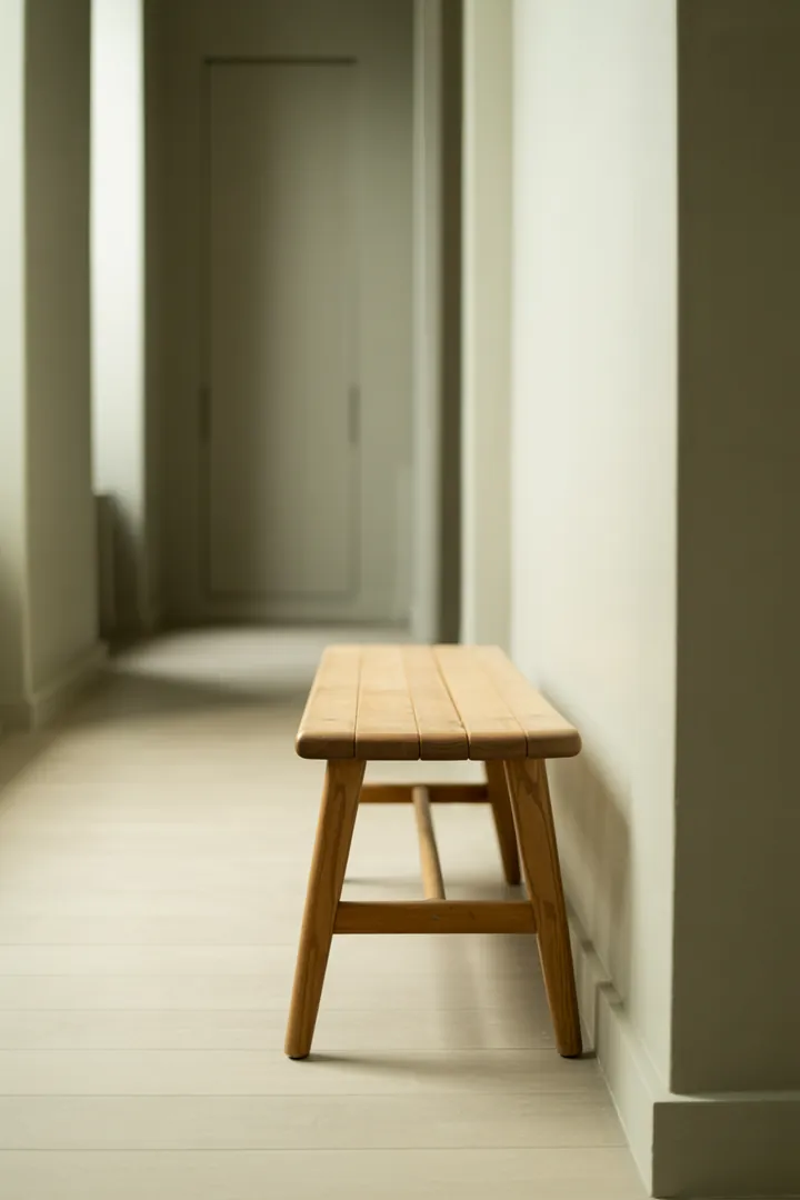 Sitzbank für den Flur als platzsparender Sitzplatz zum Schuhe anziehen und für mehr Ordnung im Eingangsbereich.