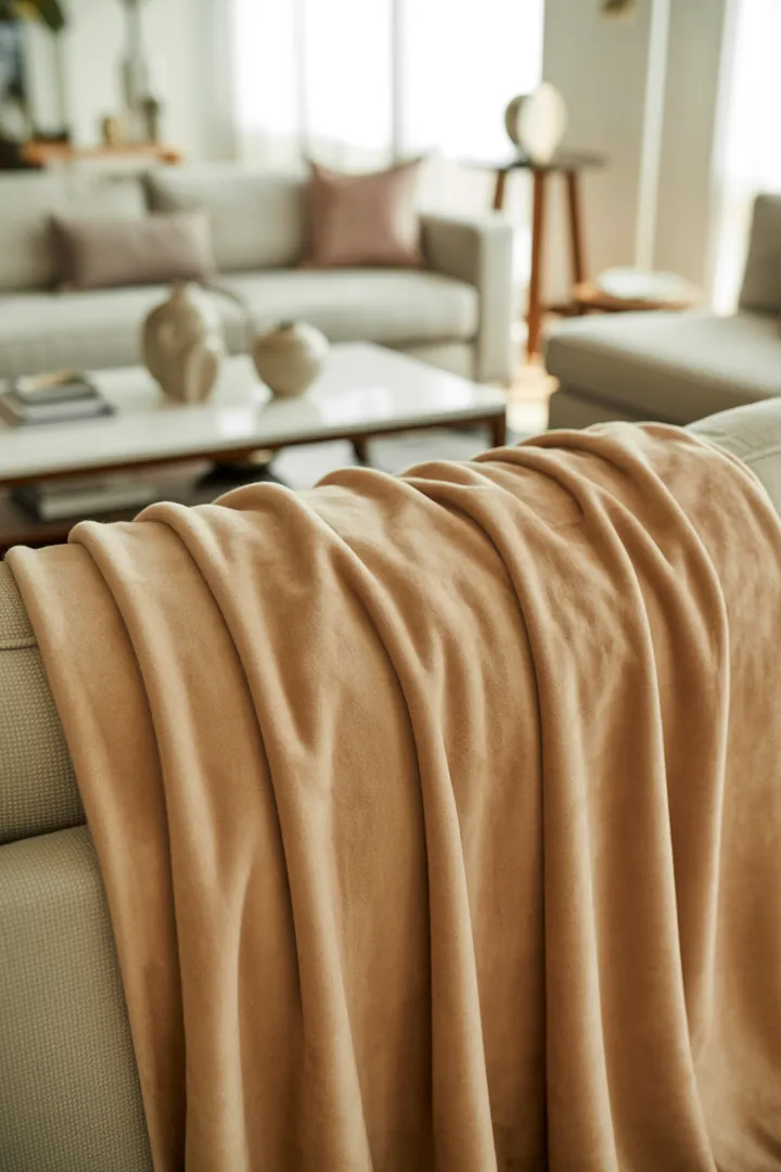 Wohndecke als warme, waschbare Sofadecke, die Komfort bringt und mit Farbe oder Struktur schnell Akzente im Wohnzimmer setzt.